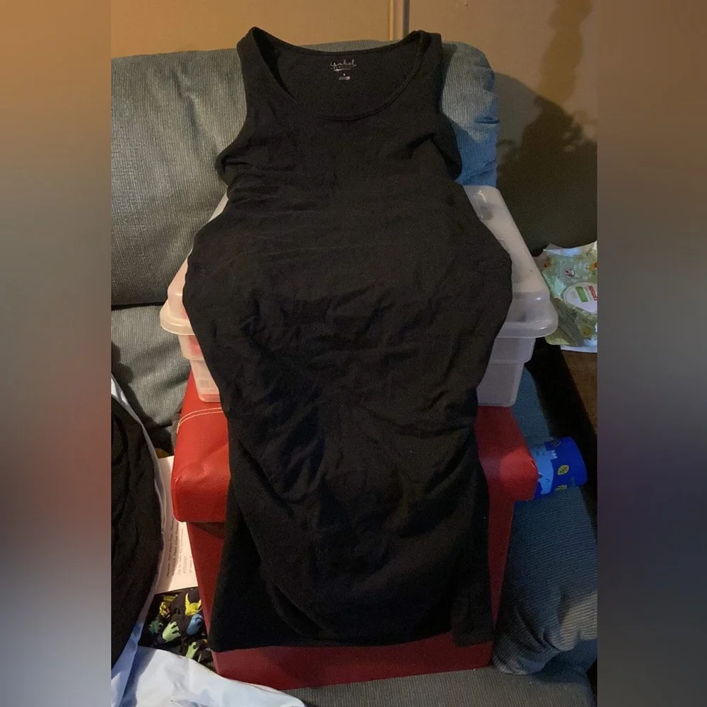 Isabel Black tank Maternity Dress - Picture 1 of 2